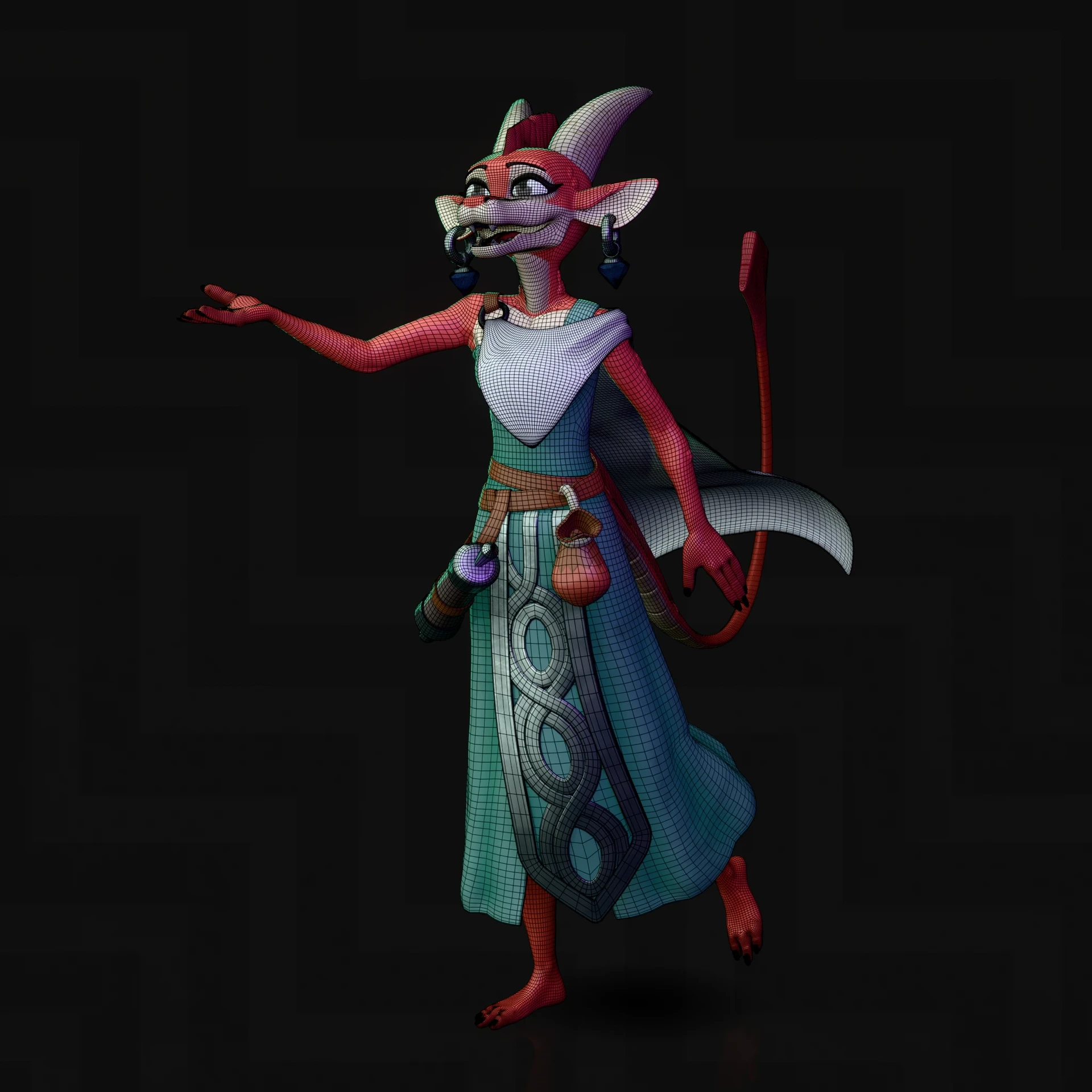 Front view wireframe of Vin